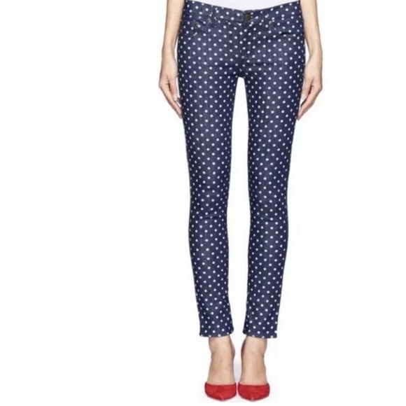 J Crew | Womens Polka Dot Toothpick Jeans - Picture 9 of 10